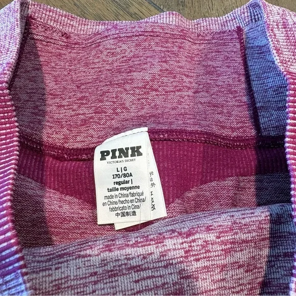 PINK Victoria's Secret Leggings Seamless Best Butt Pink Women’s Size Large - Picture 4 of 8